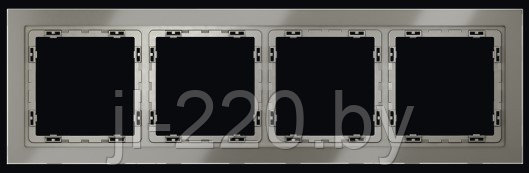 Рамка стеклянная VOLTUM S70 на 4 поста, шелк, стекло
