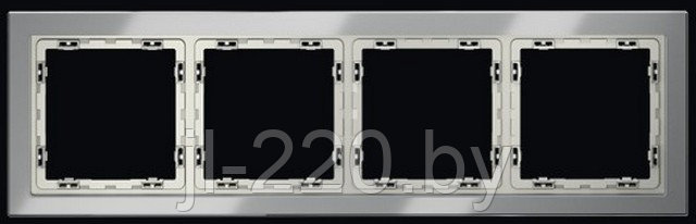 Рамка стеклянная VOLTUM S70 на 4 поста, сталь, стекло