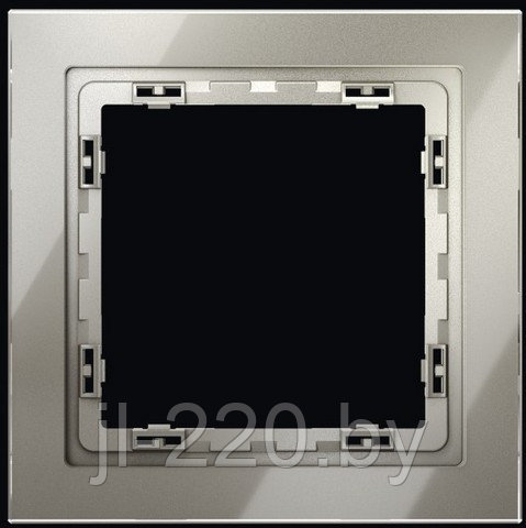 Рамка стеклянная VOLTUM S70 на 1 пост, шелк, стекло