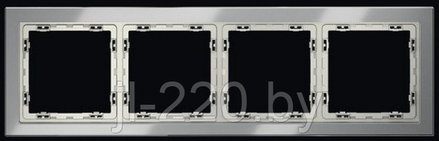 Рамка стеклянная VOLTUM S70 на 4 поста, сталь, стекло