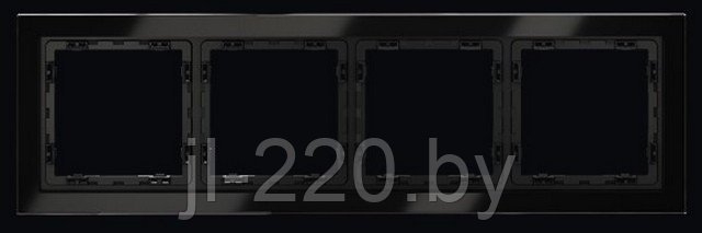 Рамка стеклянная VOLTUM S70 на 3 поста, черная, матовая, стекло