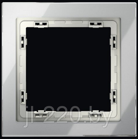 Рамка стеклянная VOLTUM S70 на 1 пост, сталь, стекло