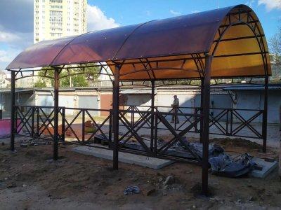 сборка навеса