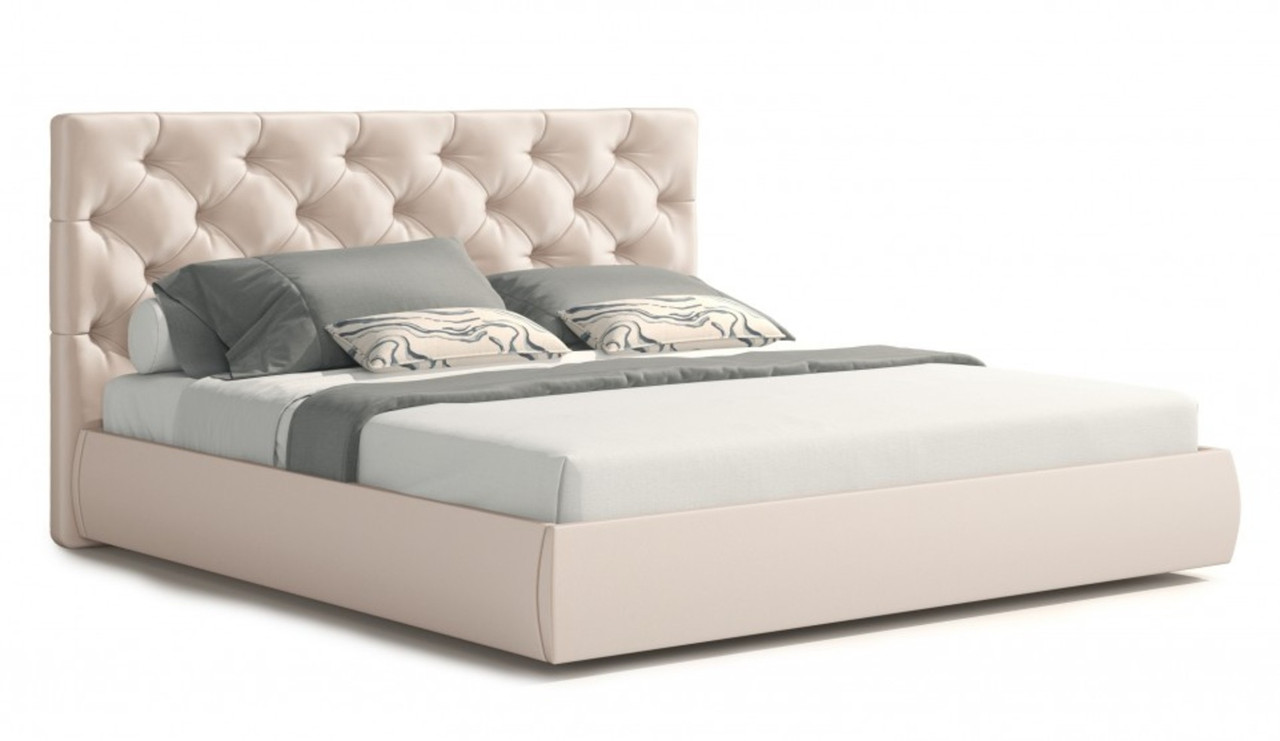 Мягкая кровать Бетти 140 Lecco/fog (подъемник)