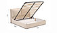 Мягкая кровать Эмилия 180*200 (подъемник) Antonio/sand, фото 2