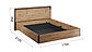 Кровать Тринити+подсветка 160 с подъемным механизмом Дуб онтарио/Чёрн., фото 3
