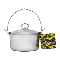 Котелок походный с крышкой, НЕРЖАВЕЮЩАЯ СТАЛЬ, 3л BOYSCOUT
