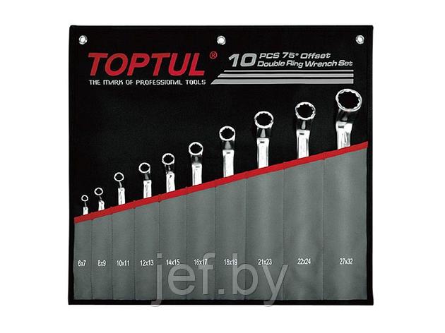 Набор ключей накидн. 6-27мм 75° 10 шт TOPTUL GPCI1001, фото 2