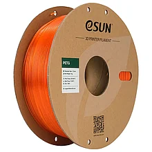 Катушка PETG-пластика ESUN 1.75 мм 1кг., полупрозрачная оранжевая (PETG175O1/PETG175T-O1P1)