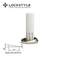Дверной магнитный ограничитель скрытый LOCKSTYLE, модель STOPPINO Mod.2 MATT NICKEL(мат никель),7 мм
