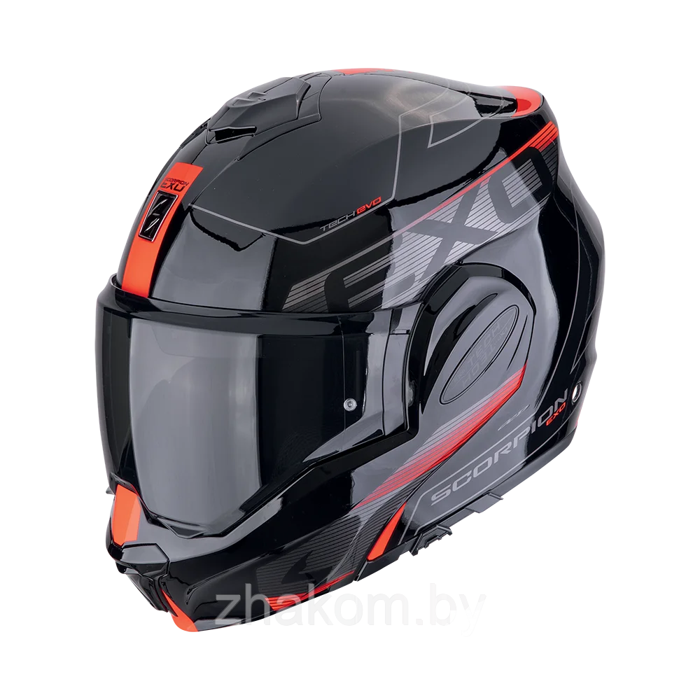 Шлем SCORPION EXO-TECH EVO TRAVELLER Black-Red XL