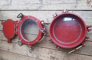 Ч.261-01.110-02 Иллюминатор круглый створчатый со штормовой крышкой ДУ-300
