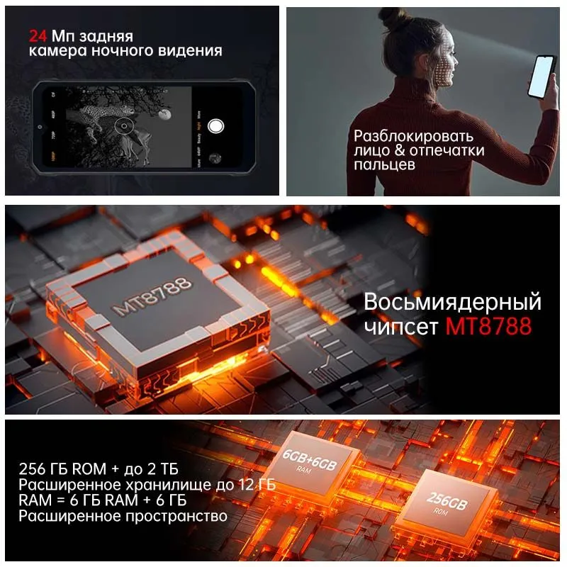 Смартфон HOTWAV W11 Pro 6GB+256GB черный Длительное время работы с большой памятью 6/256 - фото 3 - id-p239022836