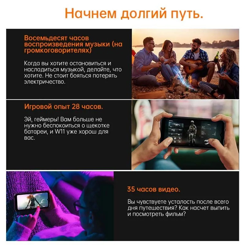Смартфон HOTWAV W11 Pro 6GB+256GB черный Длительное время работы с большой памятью 6/256 - фото 5 - id-p239022836