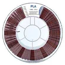 Катушка пластика REC PLA 1.75мм 0,75 кг, коричневая