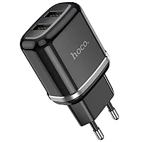 Сетевое зарядное устройство Hoco N4 (2USB: 5V 2.4A) цвет: черный