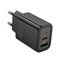 Сетевое зарядное устройство Hoco N63 (QC3.0 +PD30W Type-C) цвет: черный
