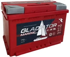 Аккумулятор лодочный тяговый Gladiator Marine 75 Ah R+