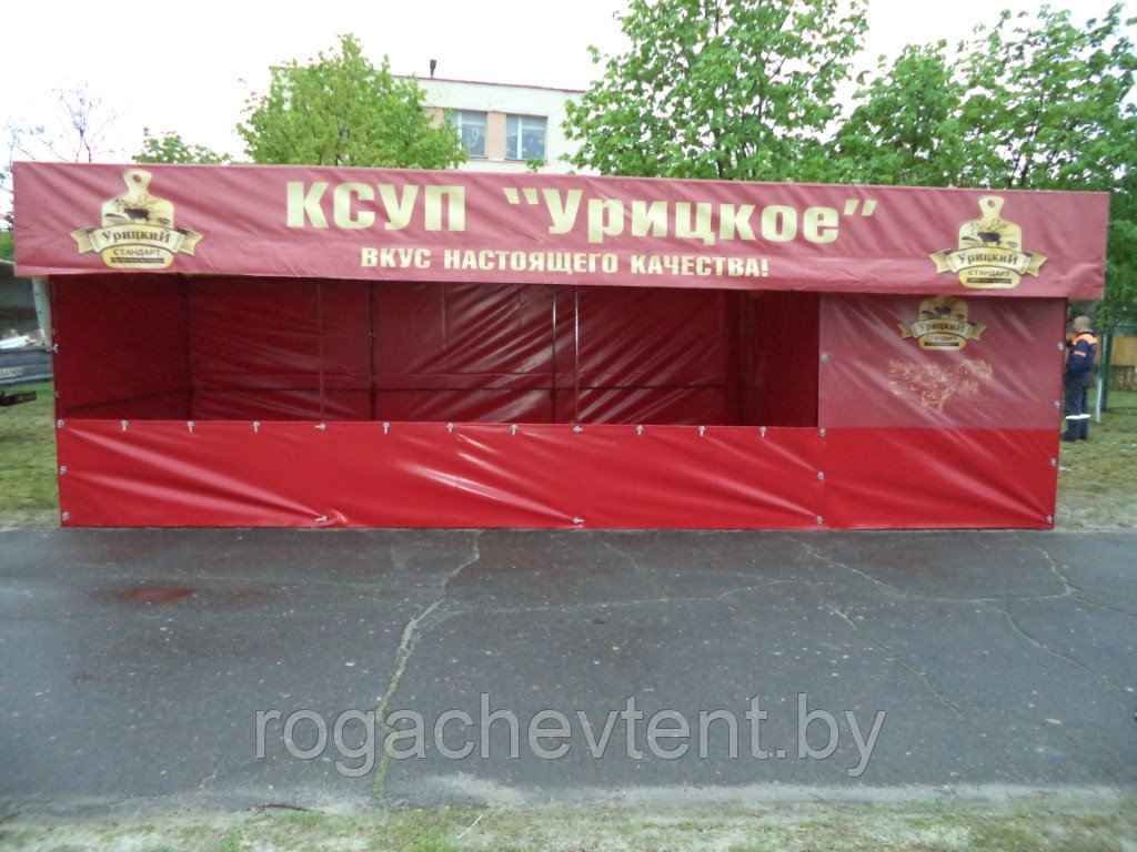 Торговая палатка с односкатной крышей
