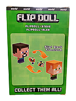 Фигурка майнкрафт Steve и Alex Flip Doll Minecraft, фото 2