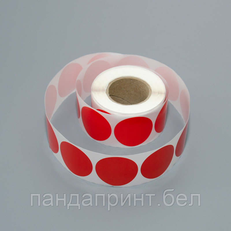 Этикетка глянц. d40 мм эко красная, 1 шт