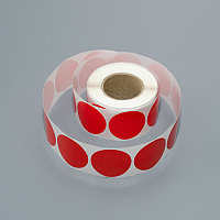 Этикетка глянц. d40 мм эко красная, 1 шт