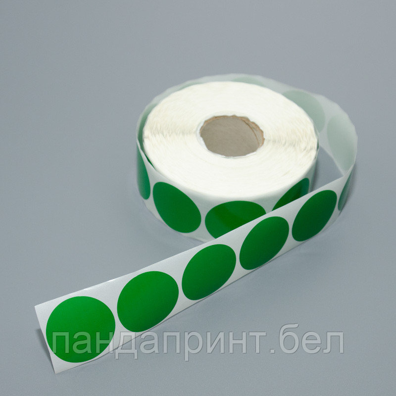 Этикетка глянц. d40 мм эко зеленая, 1 шт