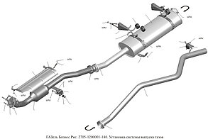Труба выхлопная (самец) ГАЗель БИЗНЕС 2705-1203170-30 ЗМЗ 406, УМЗ 4215 EURO III н/образца *ИП*
