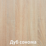 Шкаф-купе СЕНАТОР ШК12 , геометрия (гл.650ММ.) (2,05М), ДСП+Зеркало+ДСП, Дуб сонома Кортекс-Мебель, фото 4