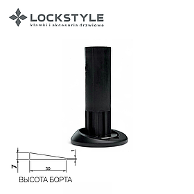 Дверной ограничитель магнитный, скрытый LOCKSTYLE модель STOPPINO Mod. 2 BLACK (черный), 7 мм