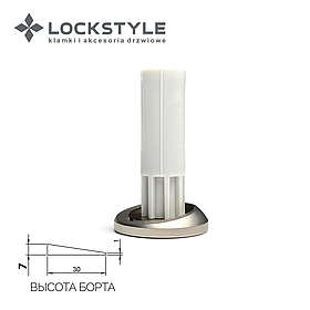 Дверной магнитный ограничитель скрытый LOCKSTYLE, модель STOPPINO Mod.2 MATT NICKEL(мат никель),7 мм