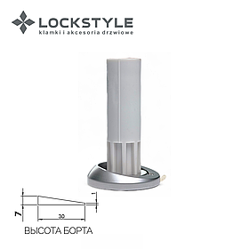 Дверной ограничитель магнитный, скрытый LOCKSTYLE, модель STOPPINO Mod. 2 MATT CHROM(мат. хром),7 мм