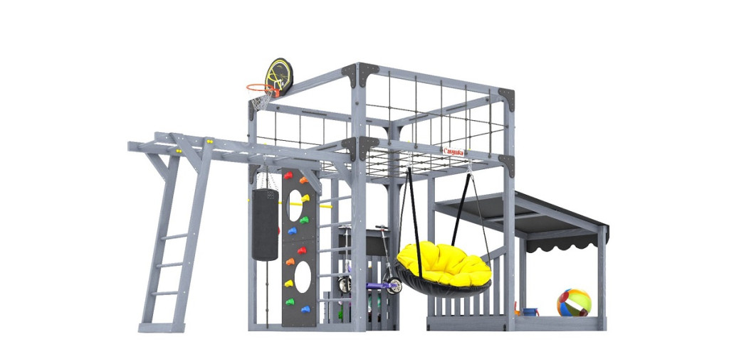 Детская площадка для дачи Савушка КУБ-4 Серый
