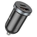 Автомобильное зарядное устройство BOROFONE BZ22 USB QC3.0 / Type-C PD30W черное