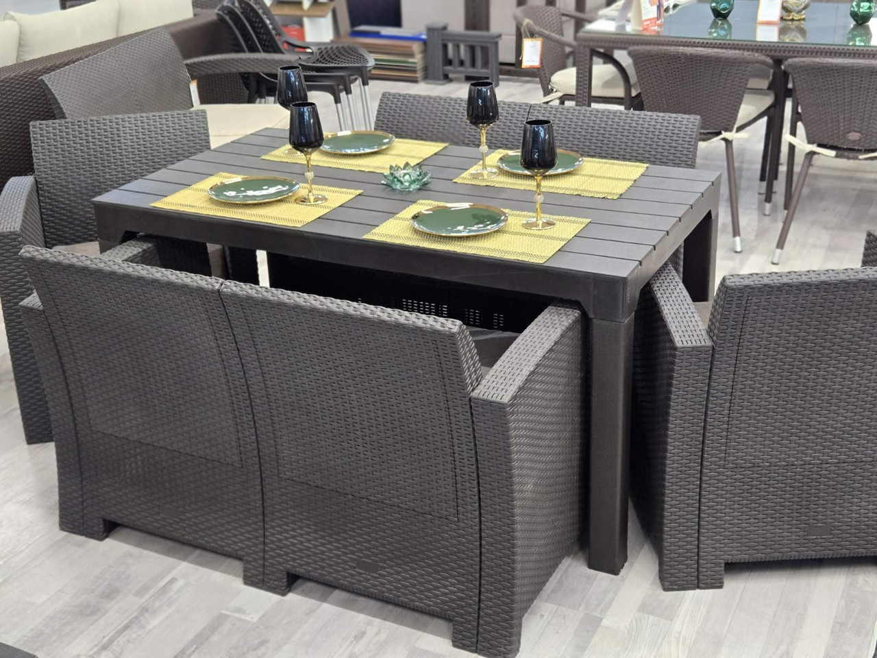 Комплект садовой мебели Arizona, цвет антрацит/венге