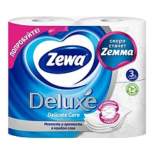 Бумага туалетная Zewa Deluxe белая pure wite 4 шт