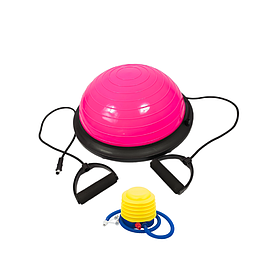 Балансировочная платформа AMETIST BOSU ball 45 см (розовый)