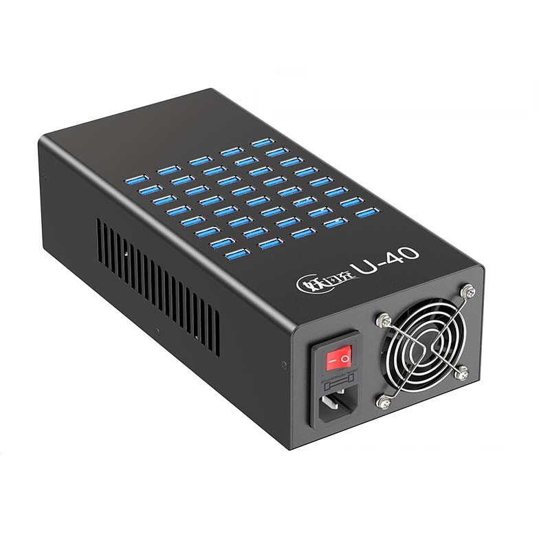 Зарядная станция на 40 USB портов mod. 1040P400WB, 5V2A/400W, активное охлаждение 559238