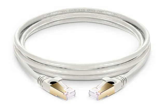 Сетевой кабель RJ45 - витая пара - патчкорд FTP CAT-7 10 Гбит/с POE, бескислородная медь, двойное, фото 1