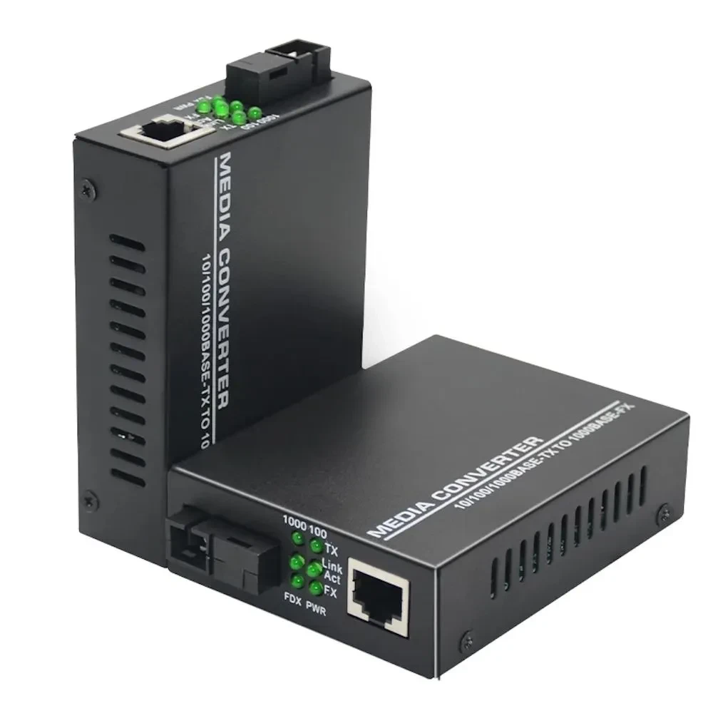 Медиаконвертер - удлинитель - коммутатор оптический 1xRJ45 10/100/1000MB - 1xSC до 3км одномодовый