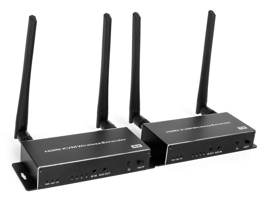 Адаптер - KVM-удлинитель HDMI 4K по Wi-Fi на 200 метров, черный 559228