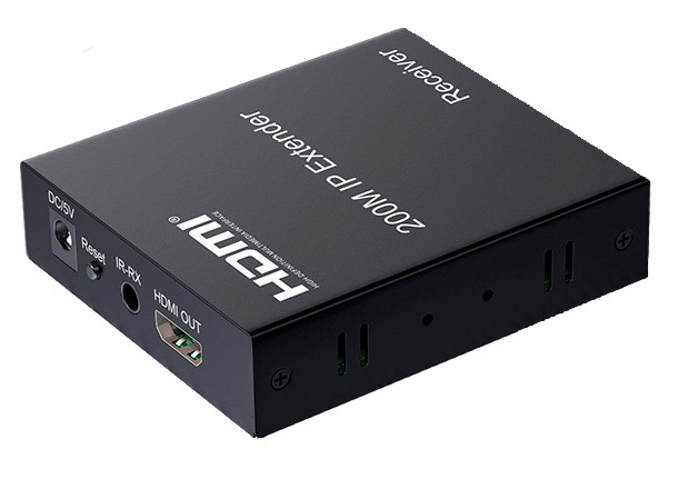 Приемник - удлинитель сигнала HDMI по витой паре RJ45 (LAN) до 200 метров, активный, FullHD 1080p, черный, фото 1