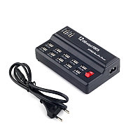 Зарядная станция на 12 USB портов mod. 1012P, 5V1-2.4A 60W, ABS-пластик, черный 559243