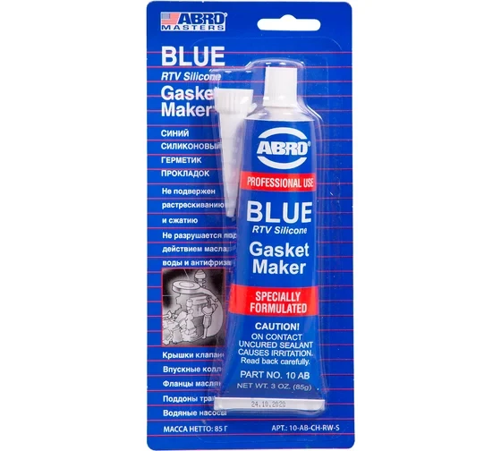 10ABCHRW ABRO Герметик прокладок Abro 85г силиконовый (синий)