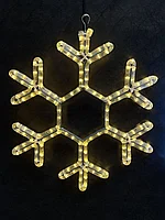 Светодиодная снежинка 50см, 24В, ТЁПЛЫЙ БЕЛЫЙ
