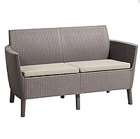 Диван садовый двухместный, капучино Salemo 2 seater sofa cap+NW-Oat 008 STD