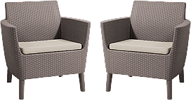 Набор садовой мебели (два кресло, столик) Salemo WS DUO chair(2x) ca+NW Oat 06 STD