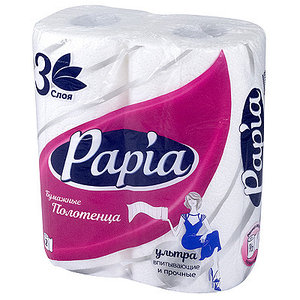 Бумажные полотенца PAPIA 2 рул/пач