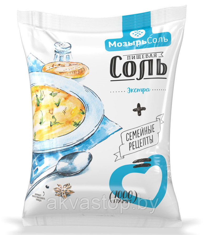 Соль пищевая выварочная. Сорт Экстра. СТБ 2574-2020. 1кг.