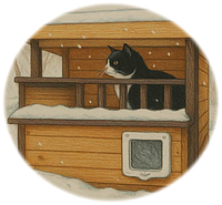 Зимние домики для кошек: уют и тепло для тех, кто на улице.